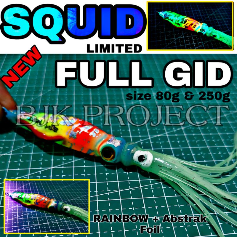METAL JIG SQUID 80 & 250g NEW LIMITED EDITION FULL GID JIG CUMI