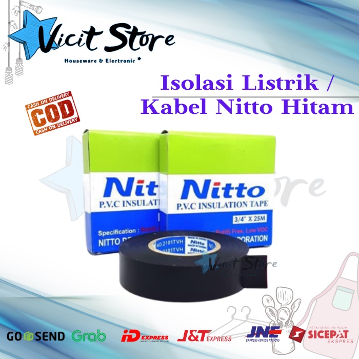 Isolasi Listrik / Kabel Nitto Hitam