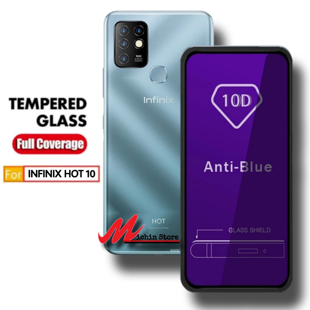 tempered glas anti blue/anti radiasi infinix hot 10/hot 10 play/hot 8 lite/note 8/note 7 lite/note 7