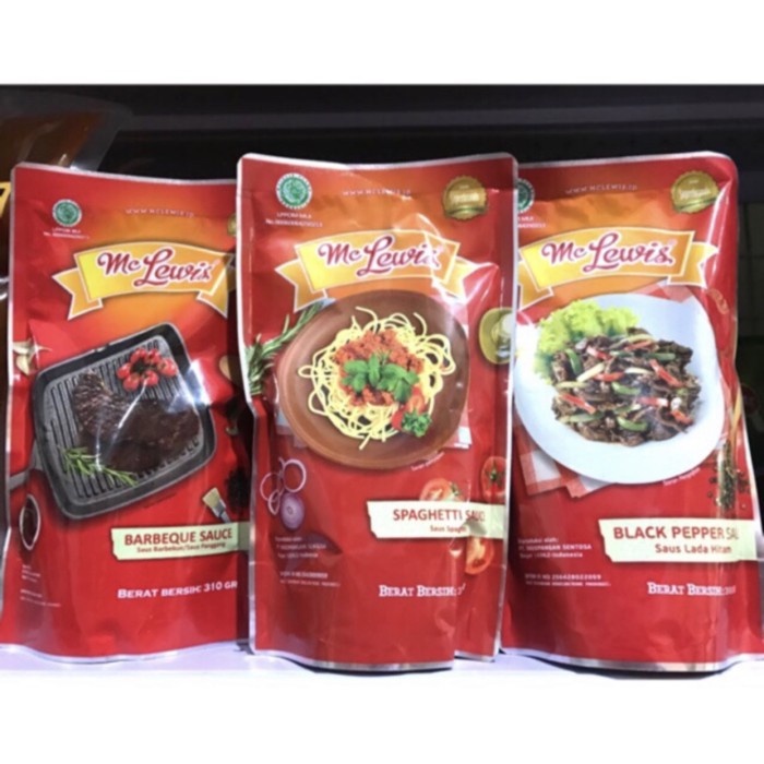 Mc Lewis Saus Spaghetti , Barbeque &amp; Blackpepper 310gr