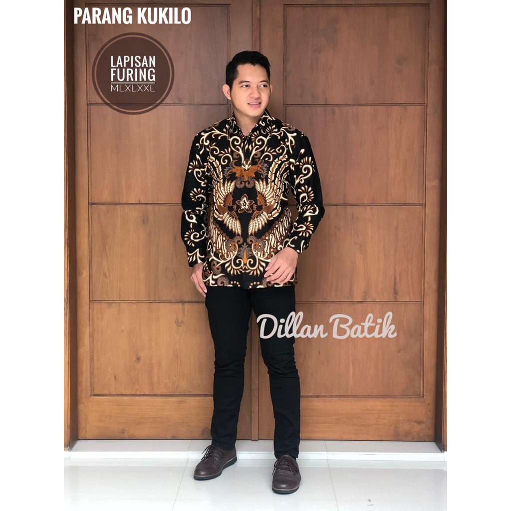 Batik Parang Kukilo Kemaja Batik Dillan Lengan Panjang Full Furing