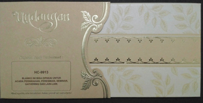 

Undangan mewah pernikahan amplop emas hardcover mahal