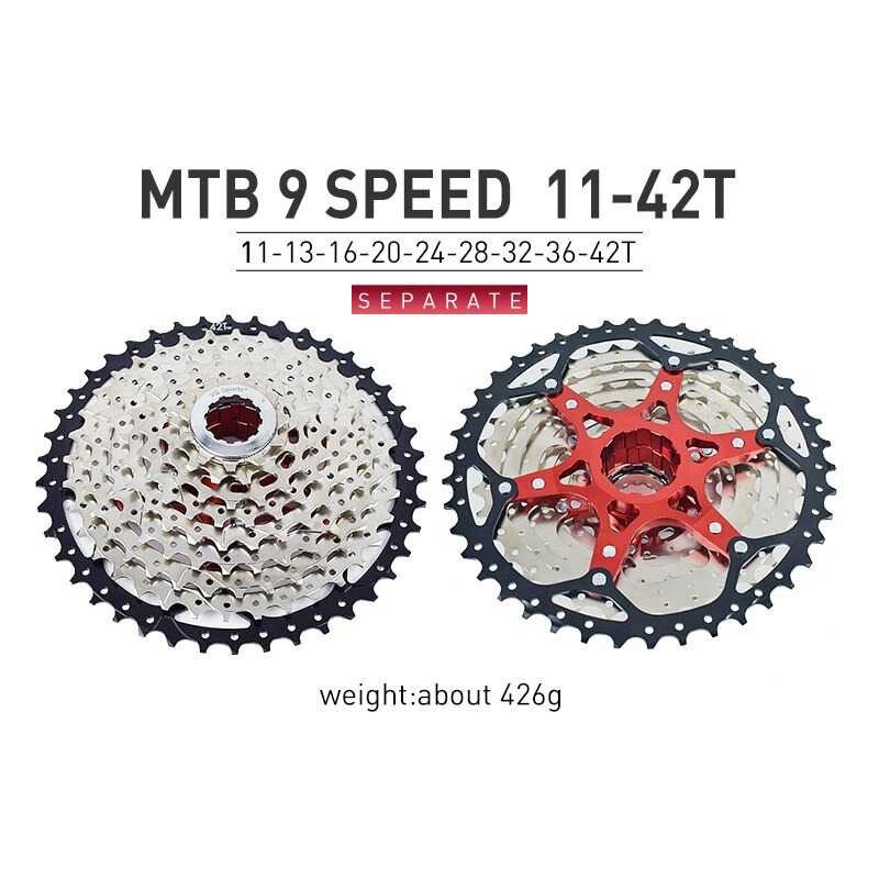 Sprocket Sepeda VG SPORTS 9 speed 11-42T Ultralight silver VG72