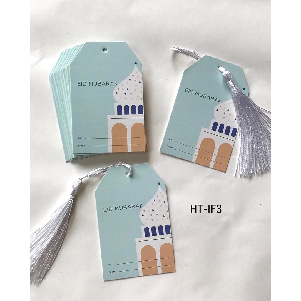 Hang Tag Lebaran Idul Fitri HT-IF3 isi 10 pcs - Kartu Ucapan Gift Tag Eid Mubarak untuk Hampers Kado