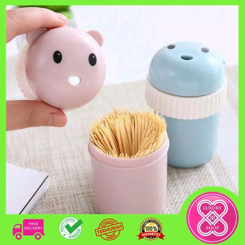 Tempat Tusuk Gigi Motif Karakter Lucu / Wadah Tusuk Gigi