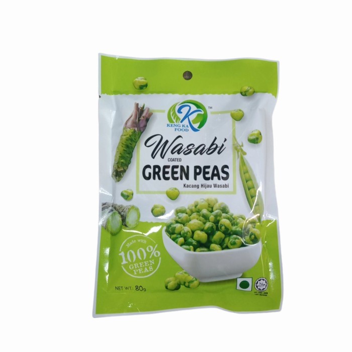 

KENG KA FOOD WASABI COATED GREEN PEAS 80 GR KENGKA KACANG HIJAU WASABI