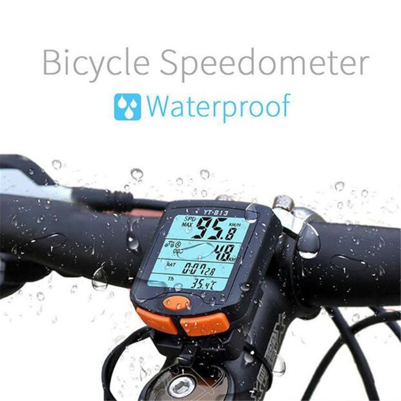 Speedometer Sepeda Wireless Odometer LED Monitor Waterproof