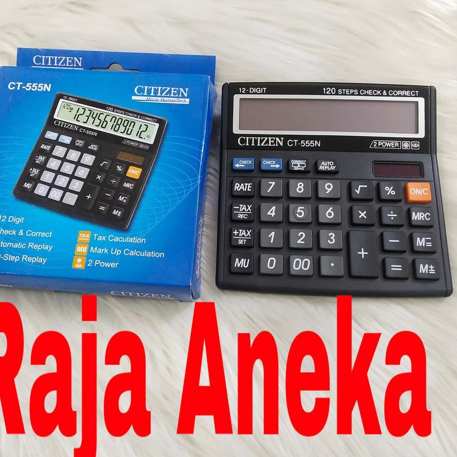

Trendy Kalkulator Citizen CT-555N MEJA DAGANG COMPACT 12 DIGIT AWET CHECK CEK ULANG ct 555