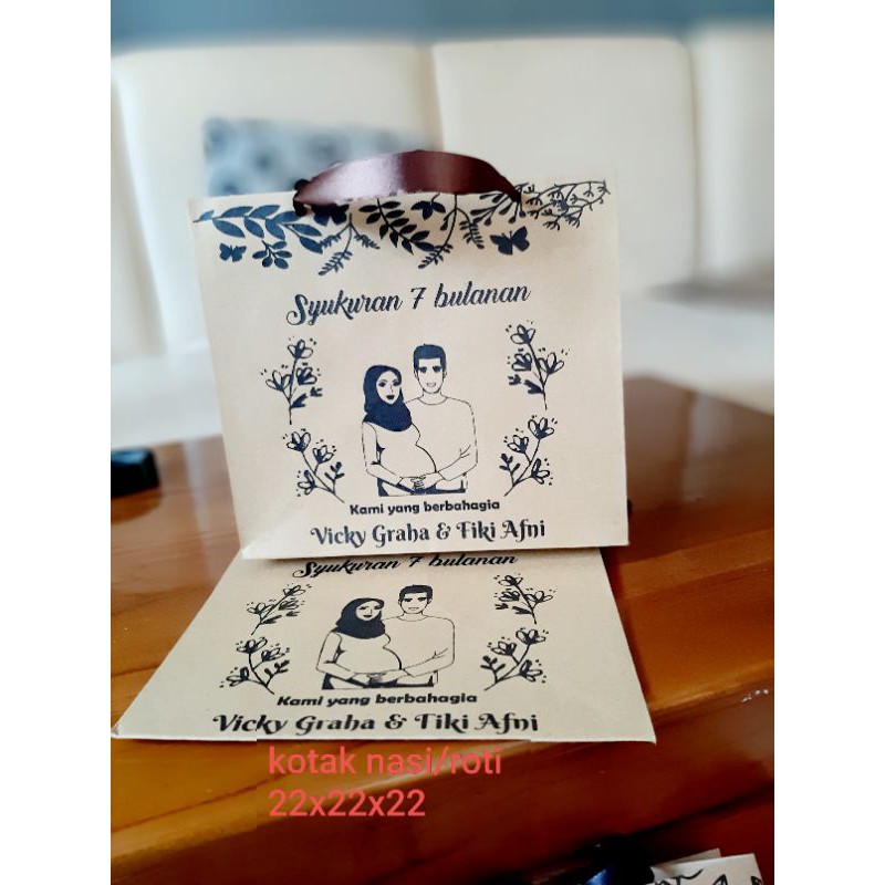 

paperbag kraft kotak nasi/kue 22x22x22