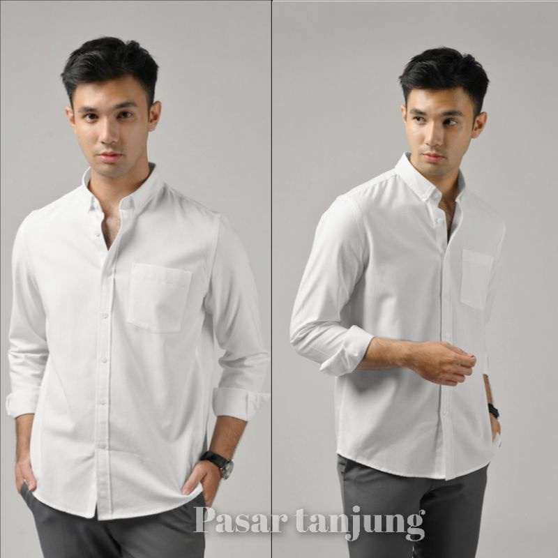 KEMEJA CASUAL PRIA LENGAN PANJANG POLOS - KEMEJA POLOS PRIA