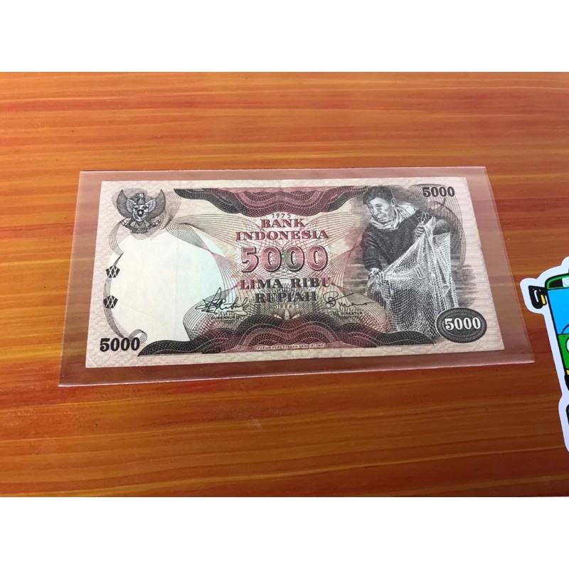 Uang Kuno 5000 Penjala Ikan Kondisi AUNC Seri JEL