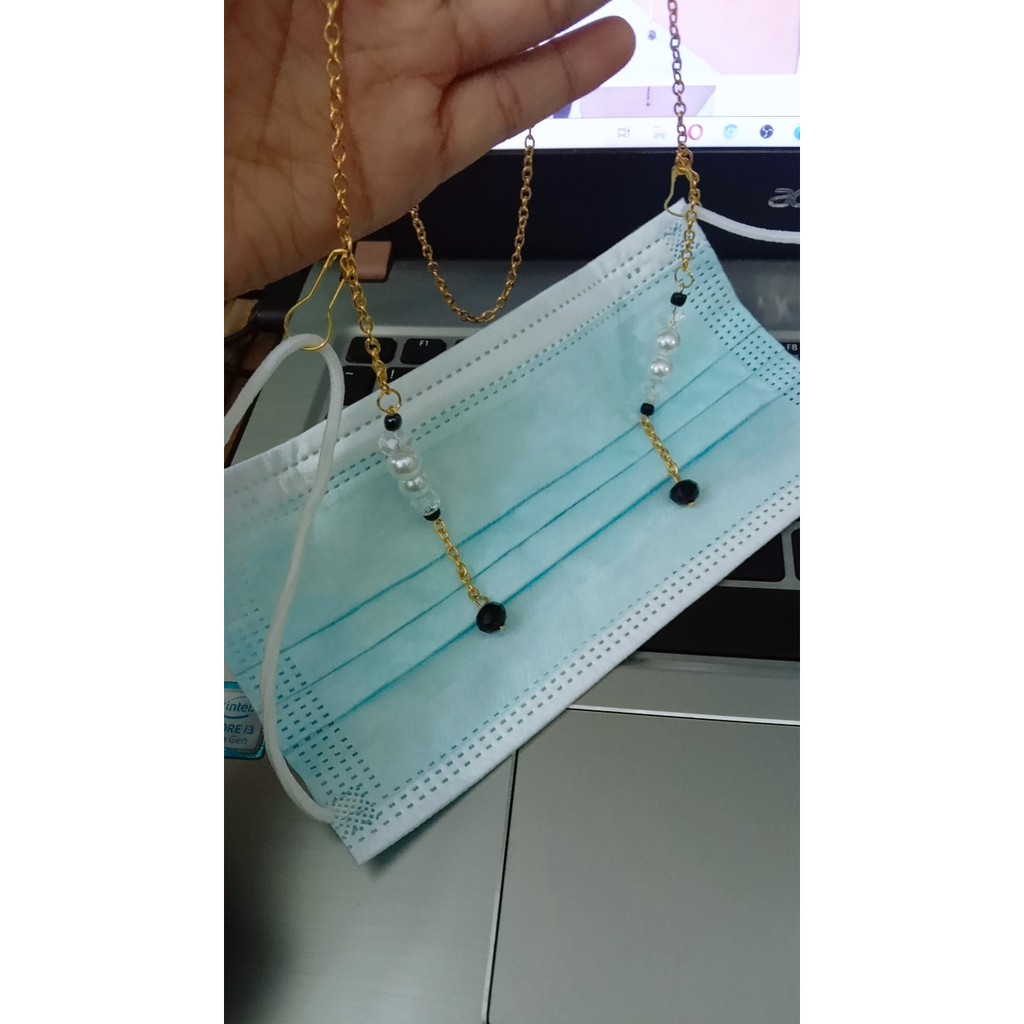 Kalung Strap Masker Tali Kalung Masker Mask Chain kalung masker mutiara starp Masker Korea