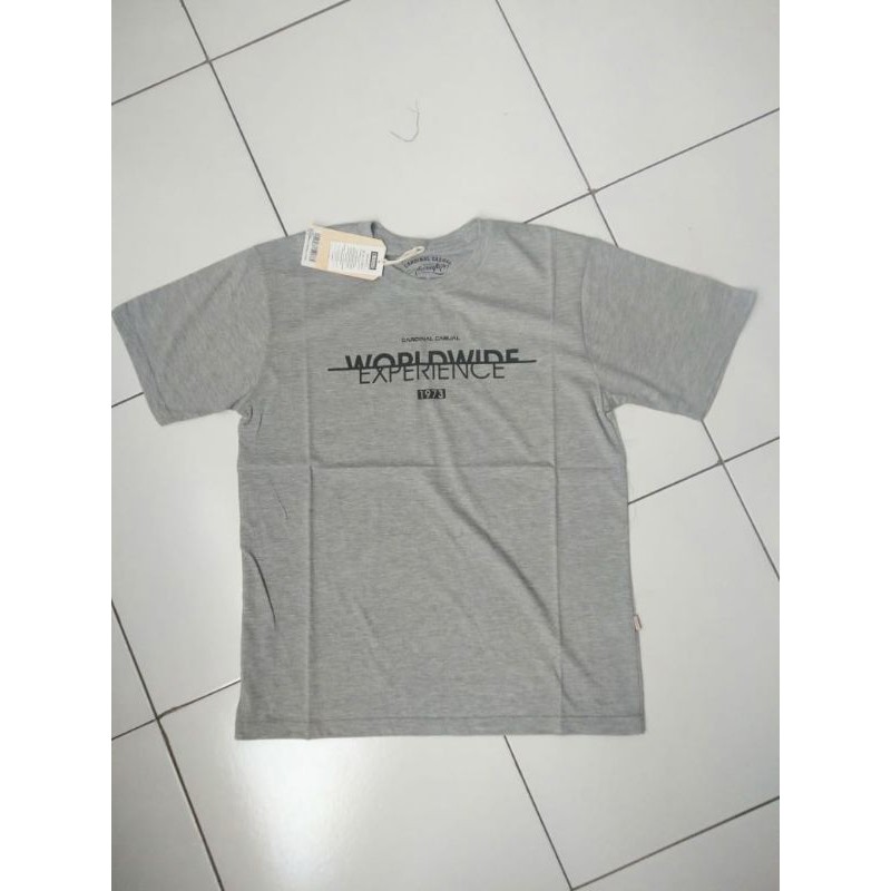 Kaos Cardinal Original Casual, Pria, Laki Laki, Perempuan, Abu- abu, (ukuran M - XXL ), Bahan Katun