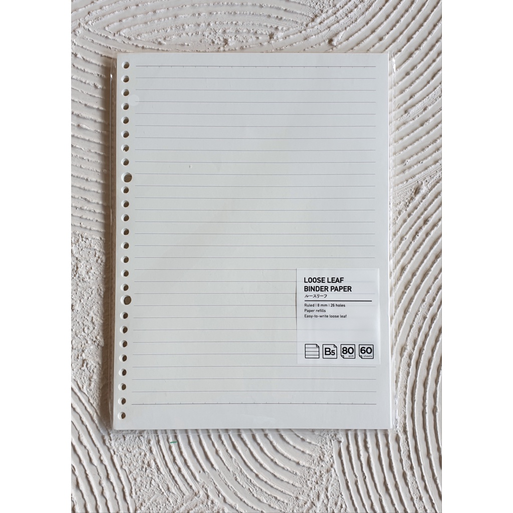 Loose Leaf Binder Paper B5 Ruled Dotted - Kertas Loose Leaf Panmomo 80 gsm Isi 60 lembar