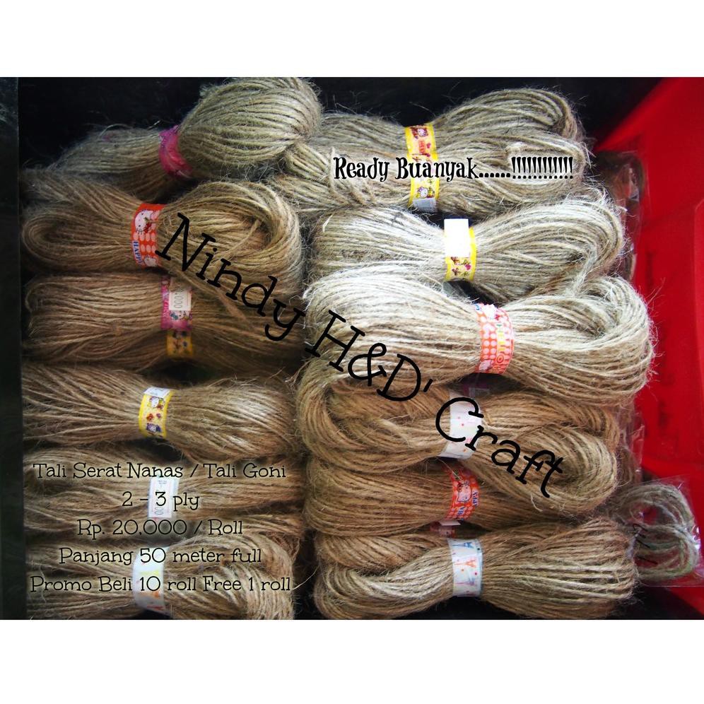 

Tali Rami 50 Meter - Tali Serat Nanas - Tali Goni 2 ply - Burlap Goni (KODE 68)