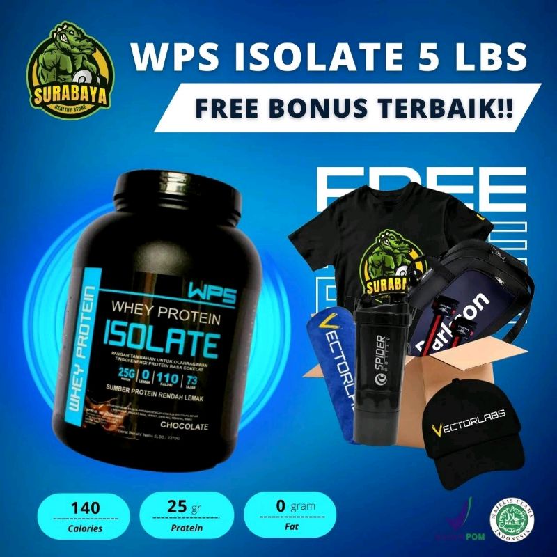 Whey Protein Isolate 5 Lbs WPS BPOM Susu Fitness Gym WPI 5Lbs Non BXN Vectorlabs On Gold Standard WGS Syntha-6 Isolene