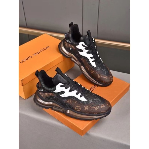 SEPATU SNEAKER PRIA LOUIS VUITTON BROWN MIRROR