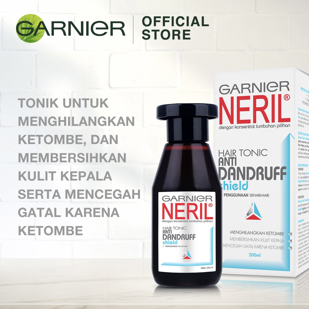 Garnier Neril Hair Tonic Anti Dandruff Hair Care - 200 ml (Perawatan Rambut Rontok & Berketombe)-1