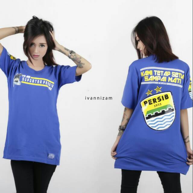 kaos persib wanita pria unisex