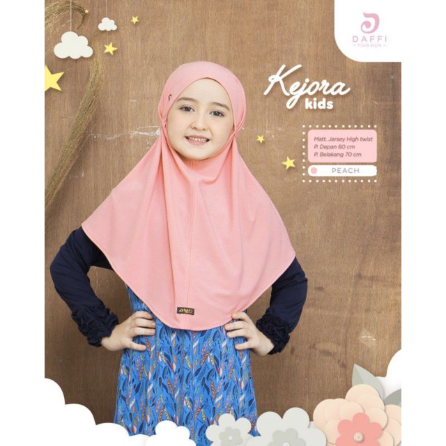 KEJORA KIDS hijab instant tali ORI Daffi Hijab matt High twist