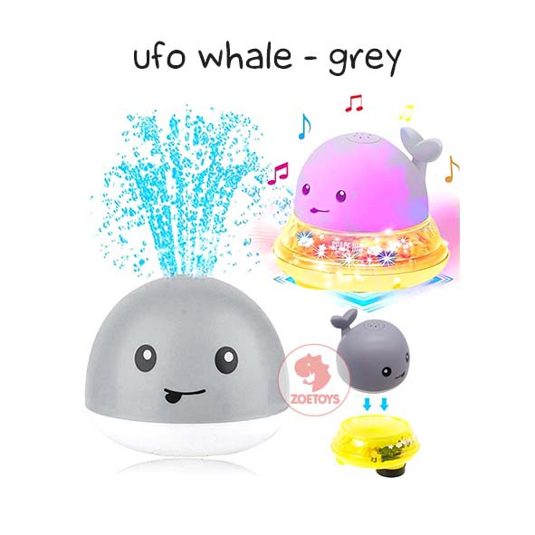 Zoetoys UFO Whale | Mainan Mandi Anak Sensor Music Lampu LED Shower Bath Spray Water Toys  Semprot Air Mancur Paus | Cari Kado Natal