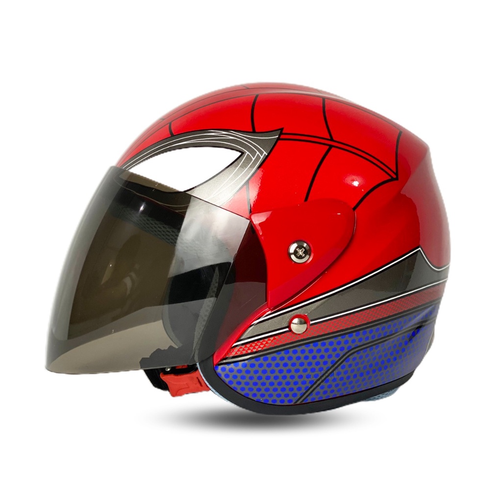 Helm Anak Karakter Motif Spiderman SNI