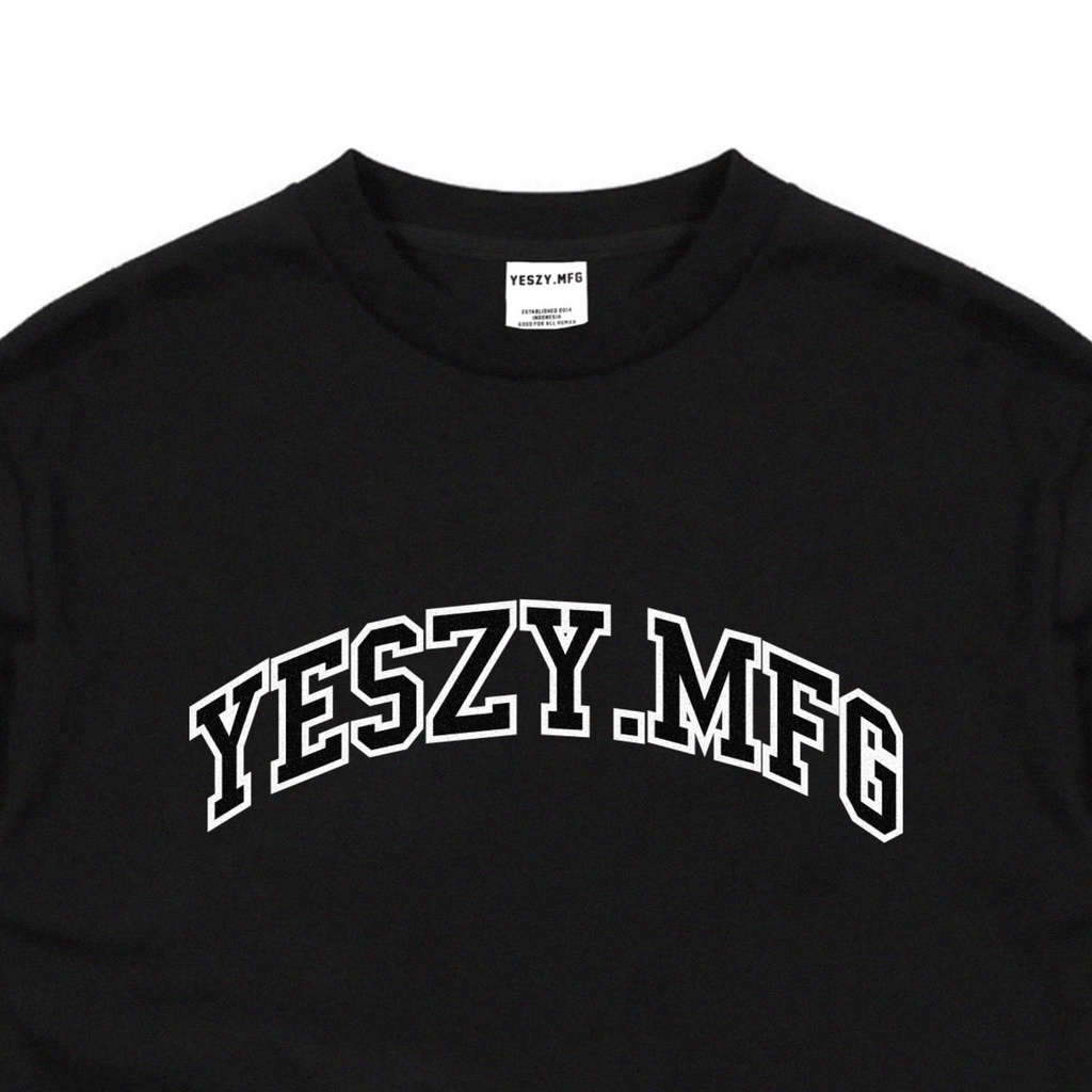 YESZY.MFG Tshirt Black Almighty F. Black White