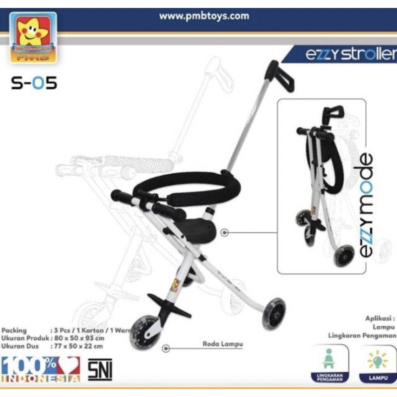 Magic Stroller Microtrike bayi Kursi dorong bayi Micro Trike 1-3 thn PMB EZZY S05 S06