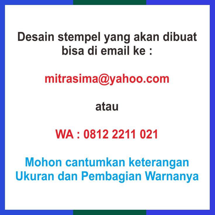 

Stempel Otomatis / Stempel Warna 2 Warna Ukuran Standar