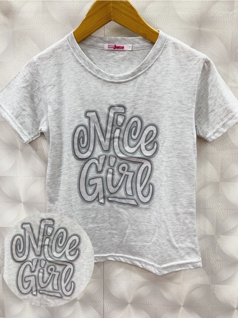 Kaos anak perempuan / pakaian anak kecil nice girl murah usia 3 tahun sampai 5 tahun