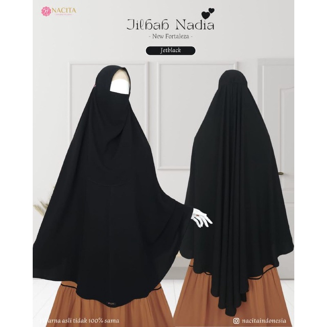 Jilbab Bergo Jetblack NEW FORTALEZA Nadia By Nacita