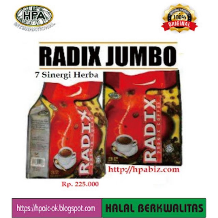 

Radix jumbo - melancarkan peredaran darah - detoksifikasi