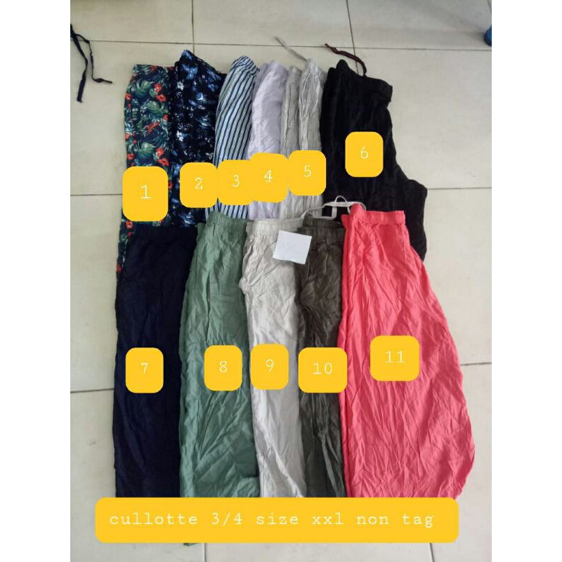 Uniqlo cullotes relaco.  Celana kulot wanita.  Branded-2