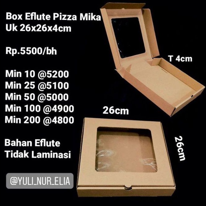 

Box Eflute Pizza Mika Uk 26x26x4cm