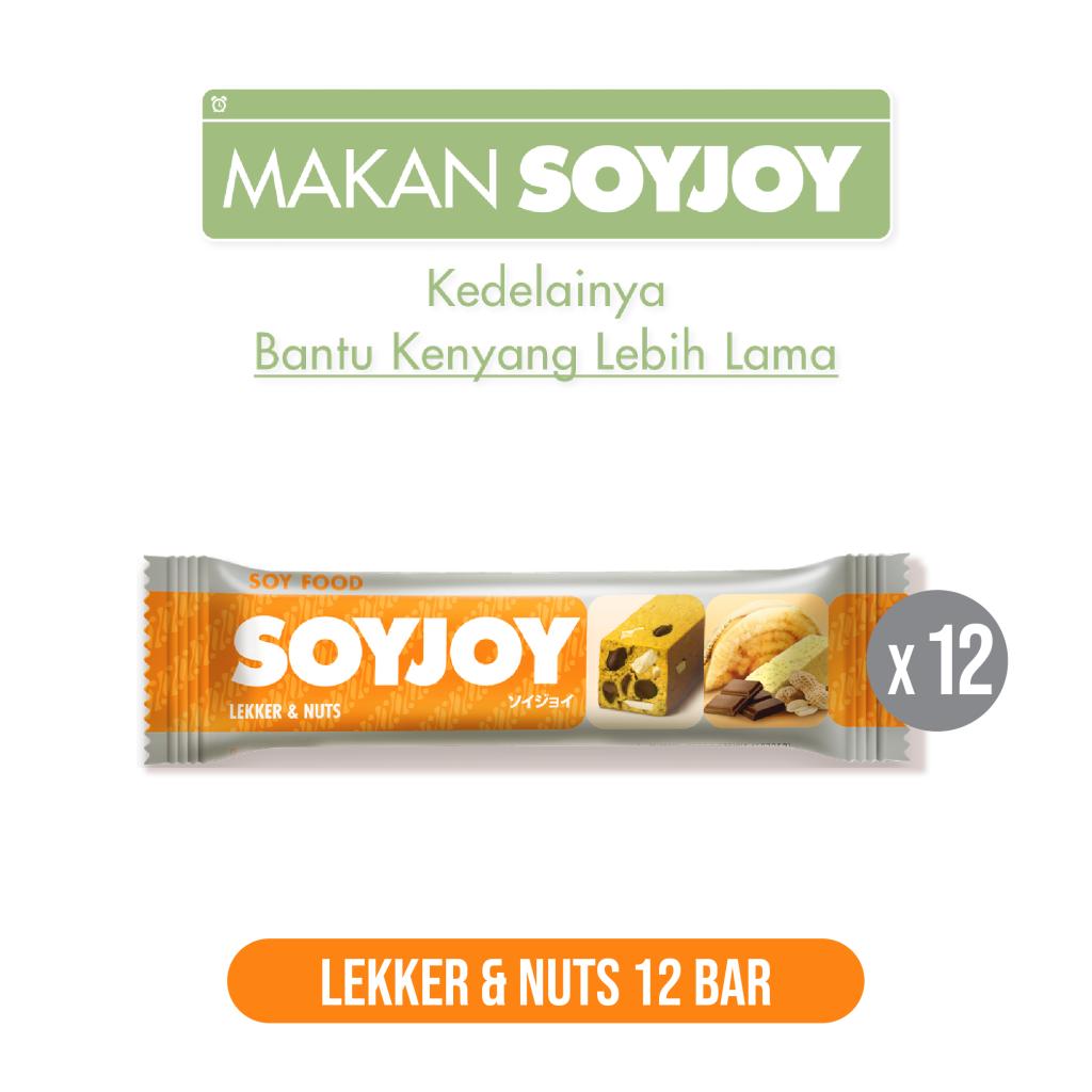 

SOYJOY Snack Bar Kedelai Lekker & Nuts 28gr - 1 Box (12 Bar)