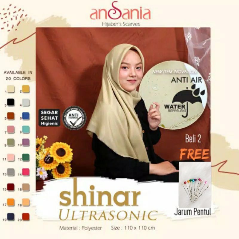 Kerudung Kondangan Shinar Glamour Jilbab Segiempat Murah Fashion Hijab Part 1