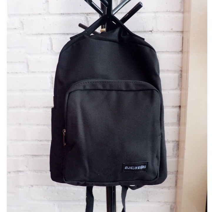 Tas Ransel Kanvas Polos Alpha Unisex Korean canvas backpack Import sekolah kuliah remaja perempuan ulzzang