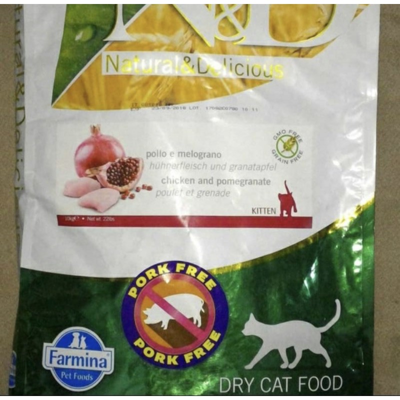 Farmina ND cat kitten food chicken pomegranate grain free 10 kg
