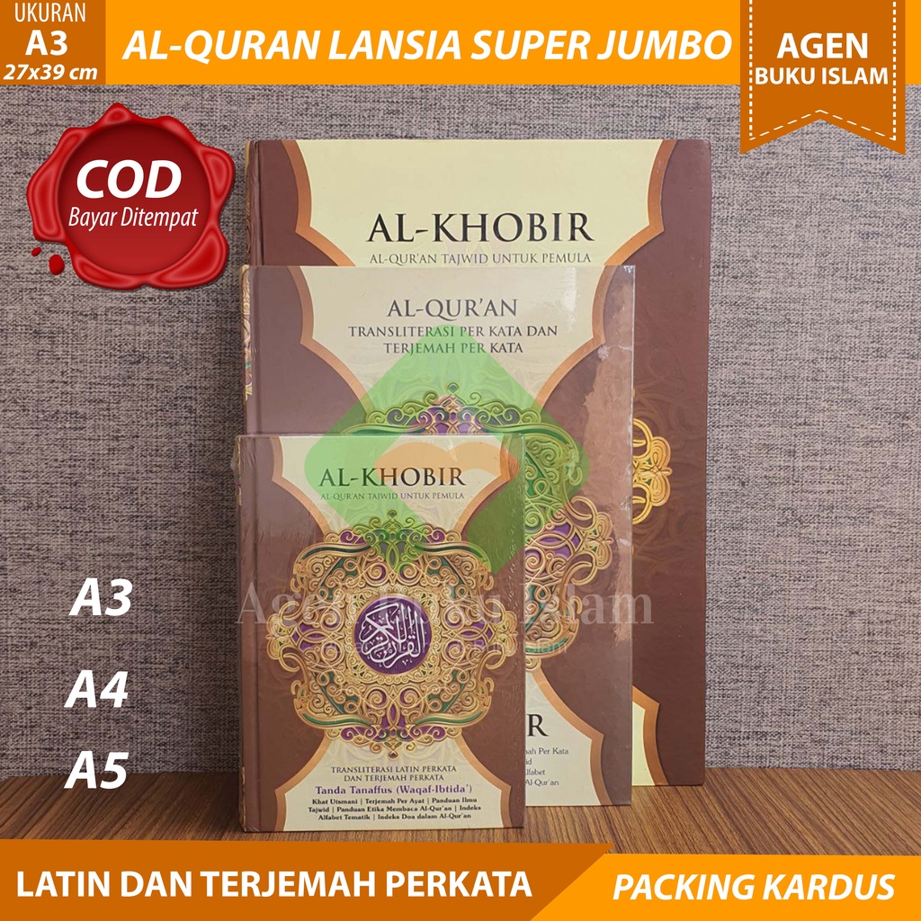 COD Al Quran Al Khobir Jumbo Alquran Lansia Terjemahan Perkata Transliterasi Latin Ukuran Jumbo B4