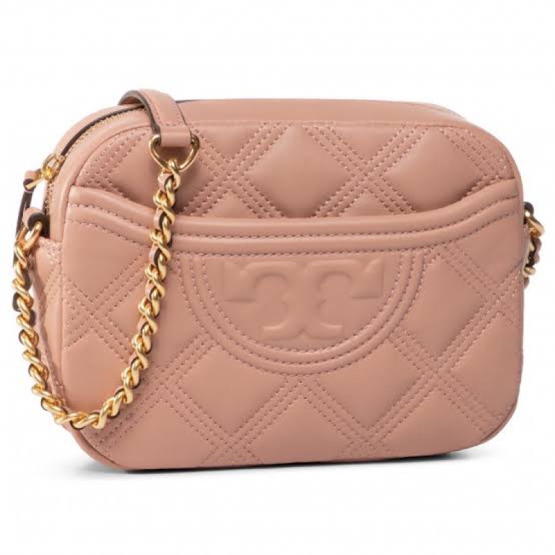 tory burch tb fleming soft camera bag cambag pink moon