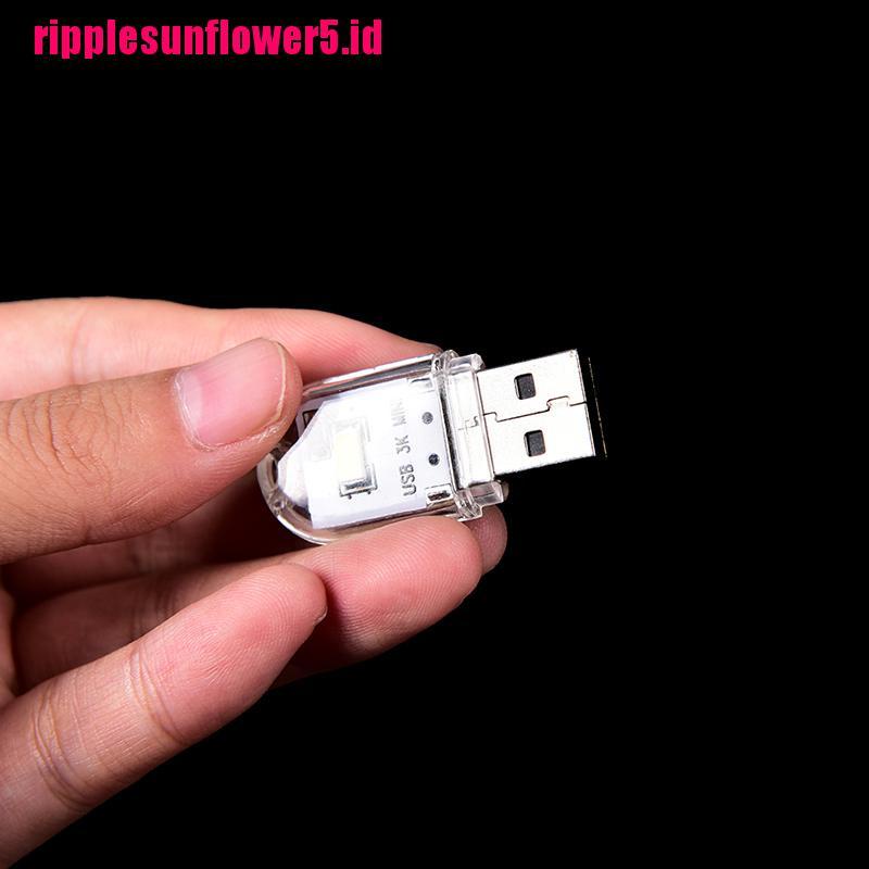 1pc Lampu Malam LED USB Mini Portable Untuk PC / Laptop