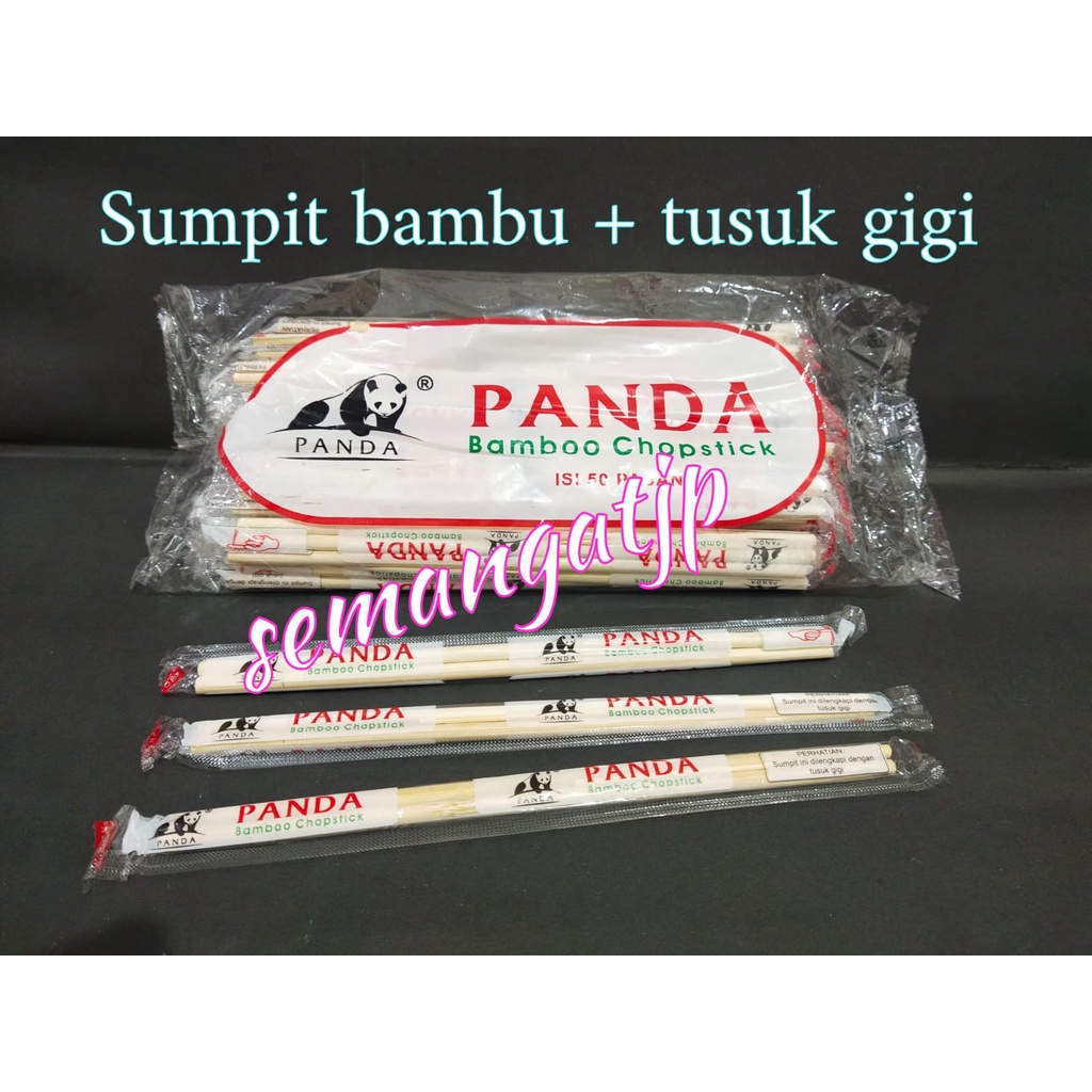 Sumpit bambu  sumpit +tusuk gigi  sumpit bambu steril isi 50 pasang
