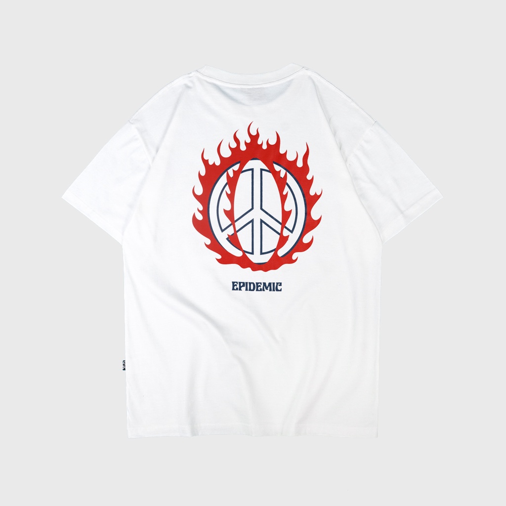 Tshirt Baju Kaos Distro Epidemic Fire Peace / Kaos Distro Pria Wanita