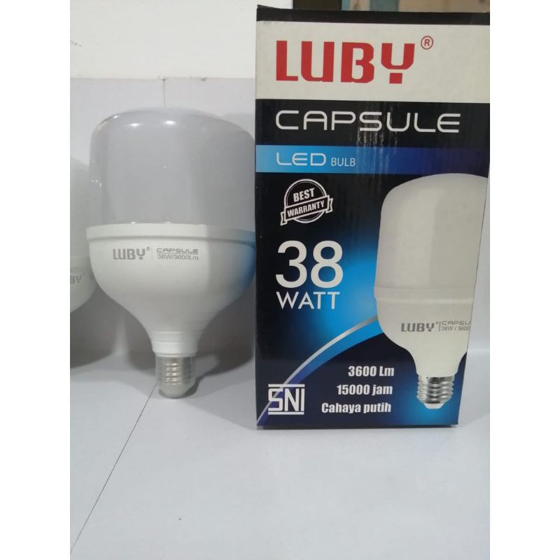 Bohlam Capsule Luby 38 Wat LED Lampu Cahaya Putih