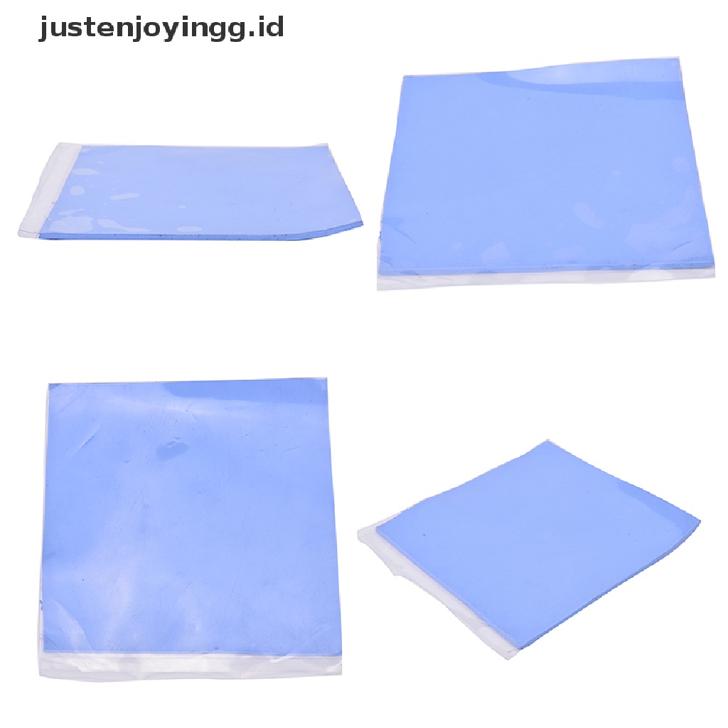 // justenjoyingg.id // Blue GPU CPU Heatsink Cooling Thermal Conductive Silicone Pad 100mmx100mmx2mm  ~