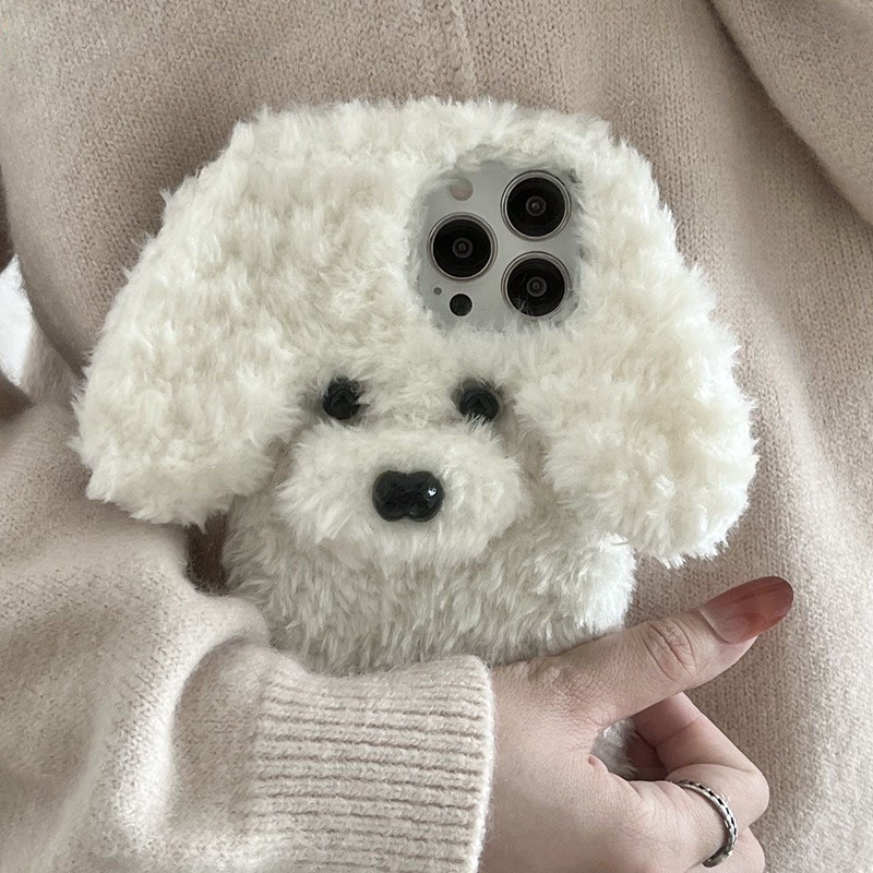 Casing iPhone 14 Pro Max 13 Pro Max 12Pro / Max Motif Teddy Bear Bahan Plush Untuk iPhone X Xr 11 Pro 7 8