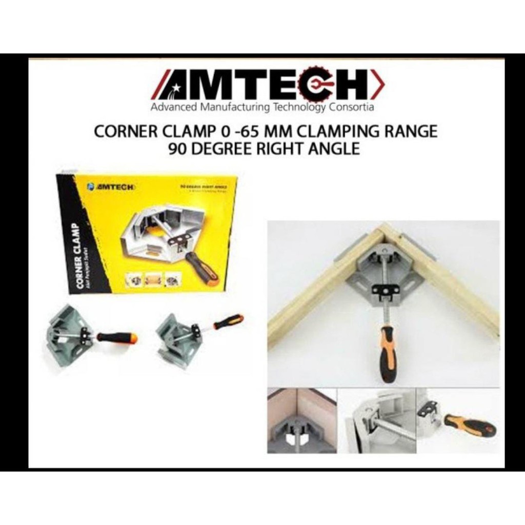 AMTECH Corner Clamp 90 Derajat Klem Sudut Siku Penjepit Pigura Frame Bingkai Lemari Kayu Kaca Aquarium