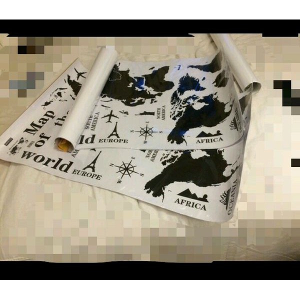 

Sticker Stiker Wall Dinding Peta Dunia Map World Limited Edition