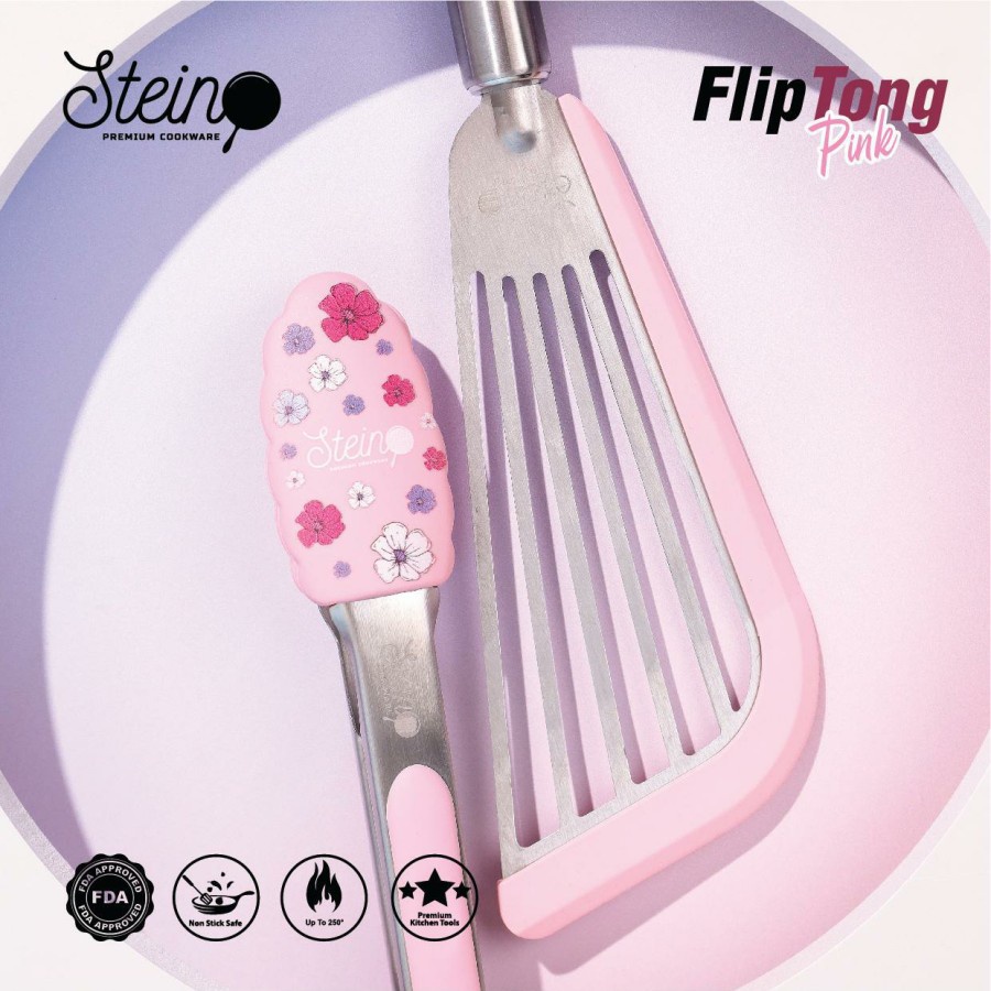 STEIN Cookware Fliptongs Food Tongs+Flipper FDA Approved 2 Pcs