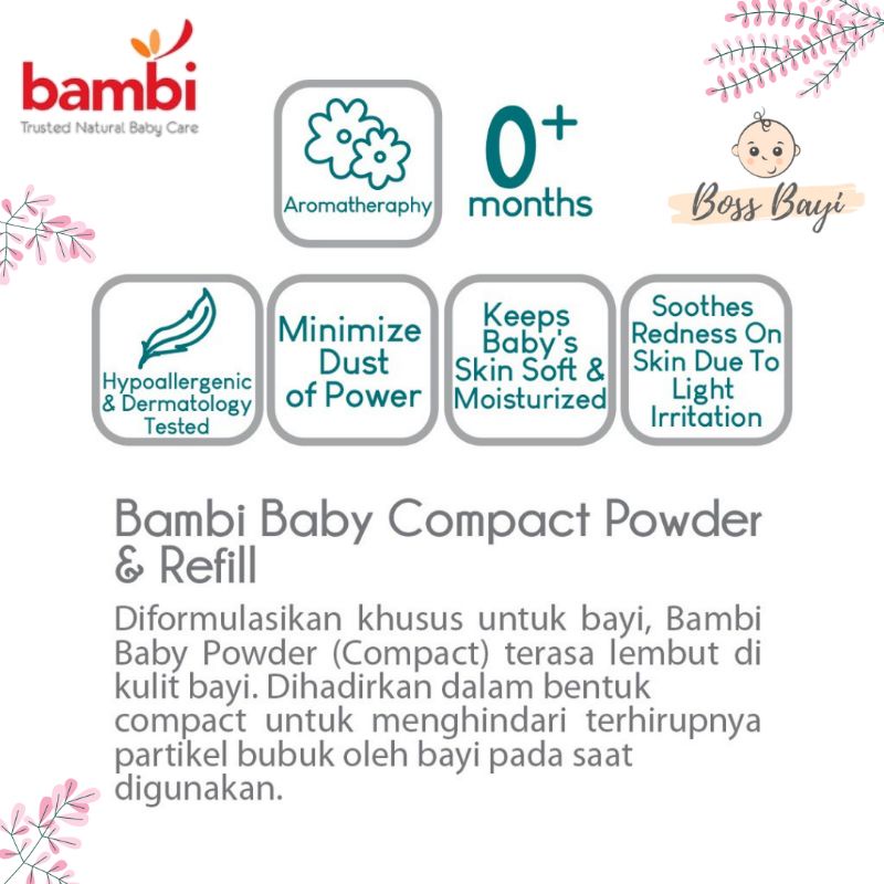 BAMBI - Baby Compact Powder 40gr / Bedak Padat Bayi